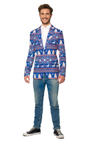 Christmas Blue Nordic Jacket
