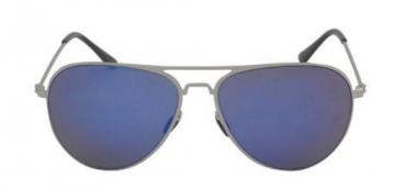 Purple Mirror Glasses - Silver Frame