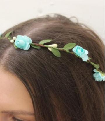 Flower Hairband - Blue