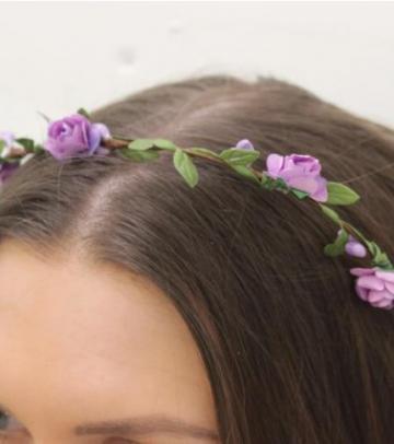 Flower Hairband - Purple