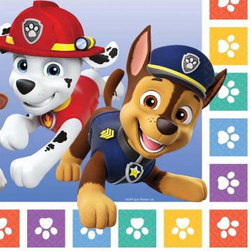 Paw Patrol Luncheon Napkins 33cm - 16 Pack