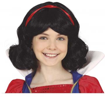 Black Wig With Ribbon