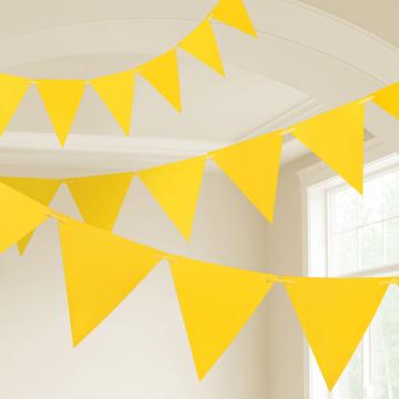 Yellow Plastic Pennants 10m