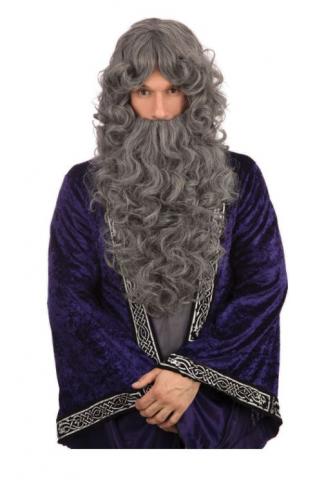 Grey Wizard Wig and Beard