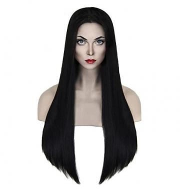 Ladies Long Black Wig