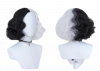 Ladies Black And White Wig
