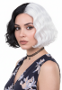 Ladies Black And White Wig