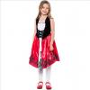 Embroidered Red Riding Girl Costume
