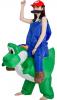 Inflatable Carry Me Green Dinosaur Costume