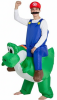Inflatable Carry Me Green Dinosaur Costume