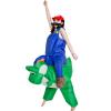 Inflatable Carry Me Green Dinosaur Costume