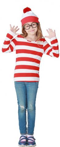 Red and White Striped Character Costume - Kids
