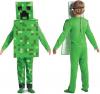 Minecraft Creeper Costume Front and back view