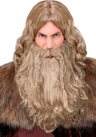 Viking Wig with Beard & Moustache