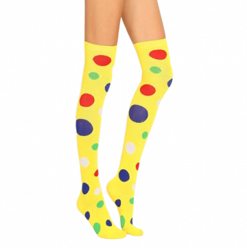 Yellow Clown Knee Highs