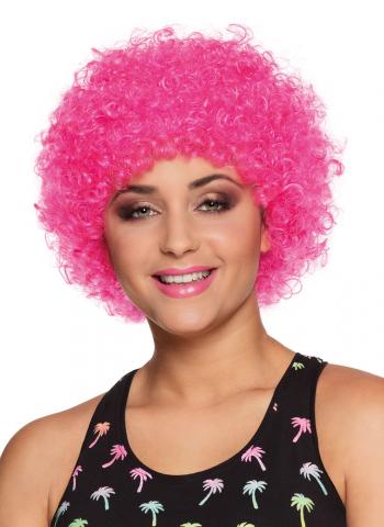 Curly Wig - Neon Pink