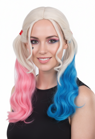 Jester Girl Coloured Wig