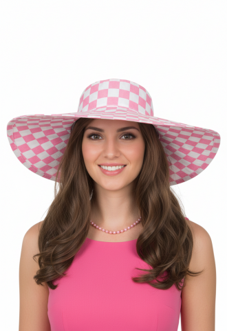 Pink Hat, Necklace and Bracelet Set