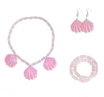 Pink Clam Jewellery Set