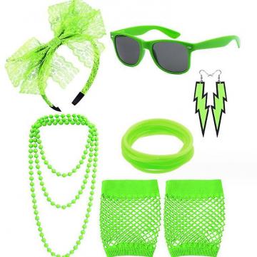 1980's Accessory Set - Neon Green