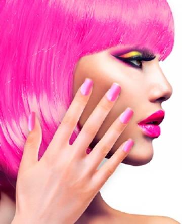 Self Adhesive Nails -  Neon Pink
