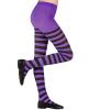 Purple/Black Striped Pantyhose Tights - Teen