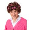 Granny Wig with Rollers - Brown