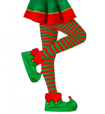 Red & Green Striped Pantyhose