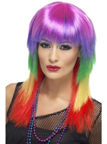 Rainbow Rocker Wig