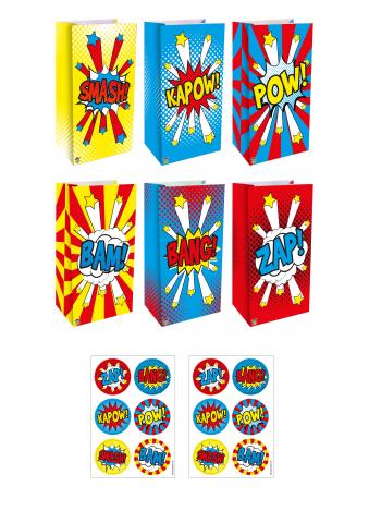 Comic Impact Paper Party Bags
