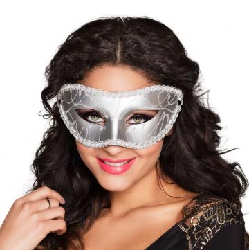 Silver Gabriella Masquerade Eye Mask