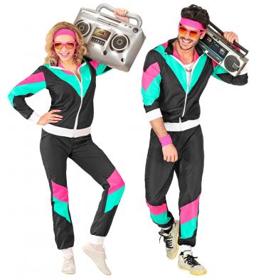 The 80's Shell Suit - Black/Pink/Green