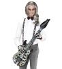 Skeleton Rockstar Male Rockstar holding Inflatable Skeleton Guitar