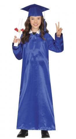 Blue Graduation Robe - tween girl