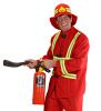 Male firefighter with Inflatable Fire Extinguisher