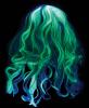 Ladies Glow In The Dark Ghost Wig back glowing in the dark