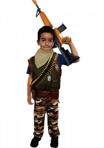 Camo Soldier Costume - Tween