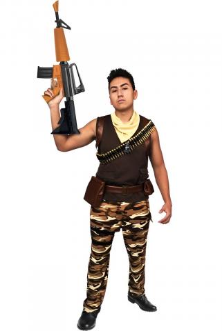 Camo Soldier Costume - Men's