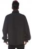 Black Ruffle Front Shirt - Back View