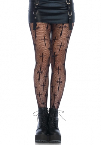 Cross Net Tights Plus Size