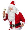 Santa Wig and Beard with Mustache Set with hat and bell