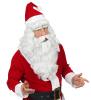 Santa Wig and Beard with Mustache Set with hat on