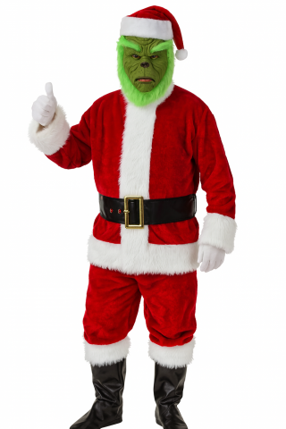 Deluxe Grumpy Green Santa