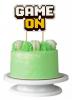 Game on topper on cake