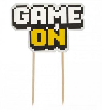 Game on cake topper