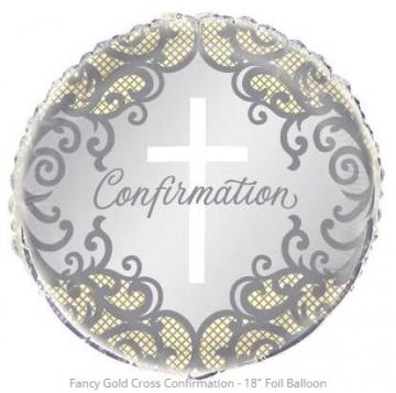 Silver and Gold Confirmation Balloon - 18"