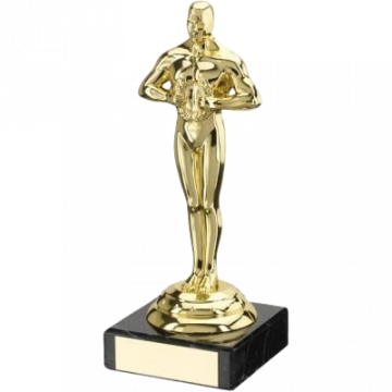 Gold Plastic and Marble Achievement Trophy