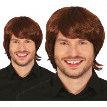 Brown Side Fringe Wig