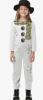 Girl wearing snowman jumpsuit