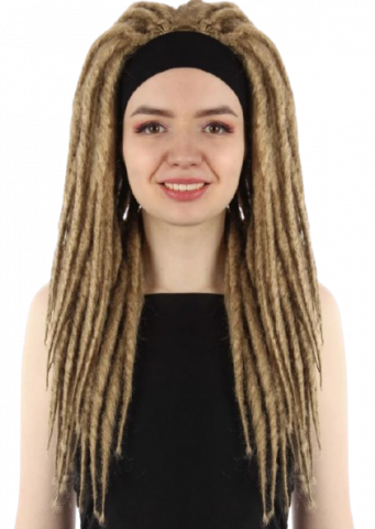Deluxe Brown Ladies Dreadlock Wig -Brown